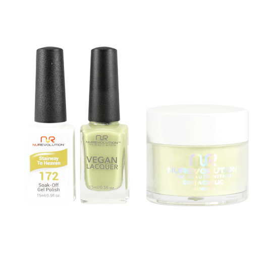 NuRevolution 3in1 Dipping Powder + Gel Polish + Nail Lacquer, 172, Stairway to Heaven