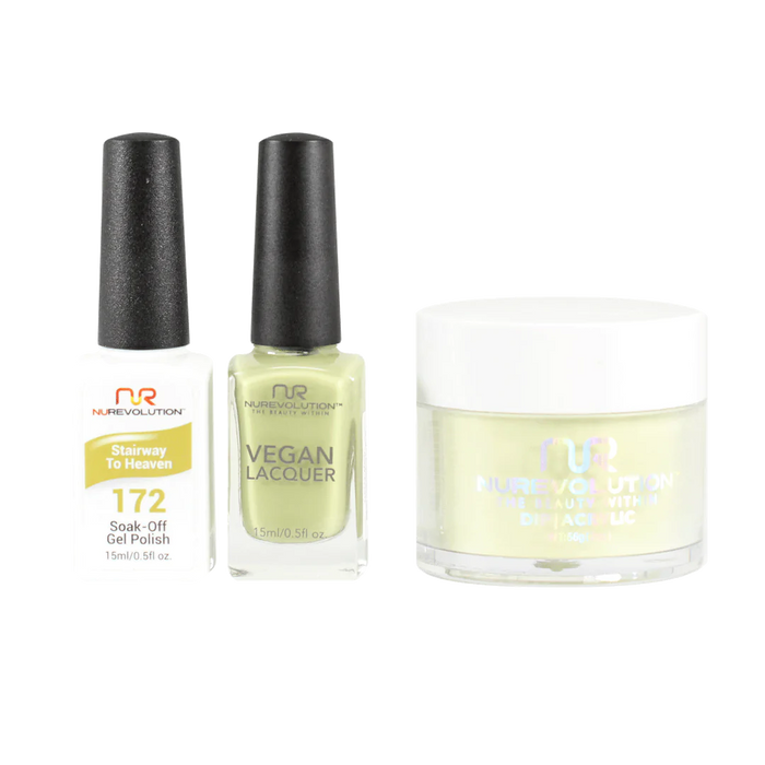 NuRevolution 3in1 Dipping Powder + Gel Polish + Nail Lacquer, 172, Stairway to Heaven
