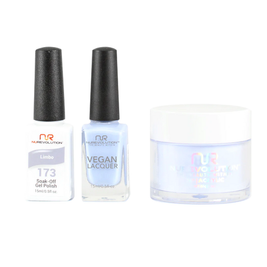 NuRevolution 3in1 Dipping Powder + Gel Polish + Nail Lacquer, 173, Limbo