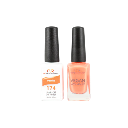 NuRevolution Gel Polish + Nail Lacquer, 174, Peachy, 0.5oz