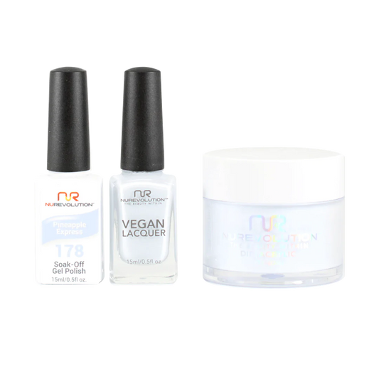 NuRevolution 3in1 Dipping Powder + Gel Polish + Nail Lacquer, 178, Pinapple Express