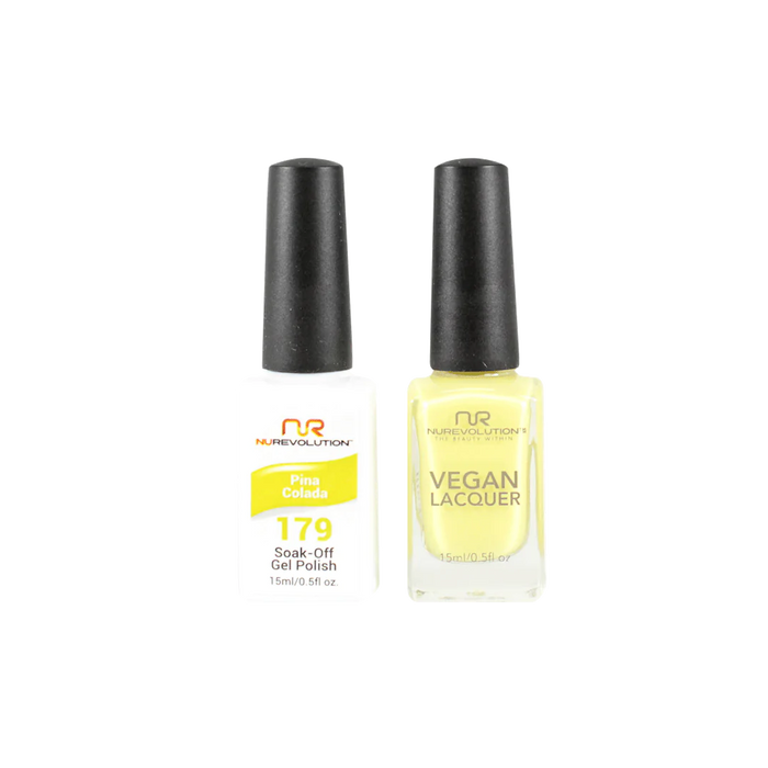 NuRevolution Gel Polish + Nail Lacquer, 179, Pina Colada, 0.5oz