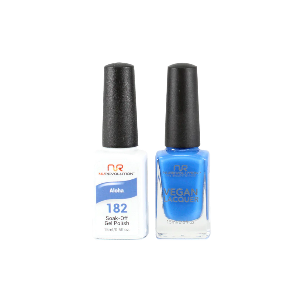 NuRevolution Gel Polish + Nail Lacquer, 182,  Aloha, 0.5oz