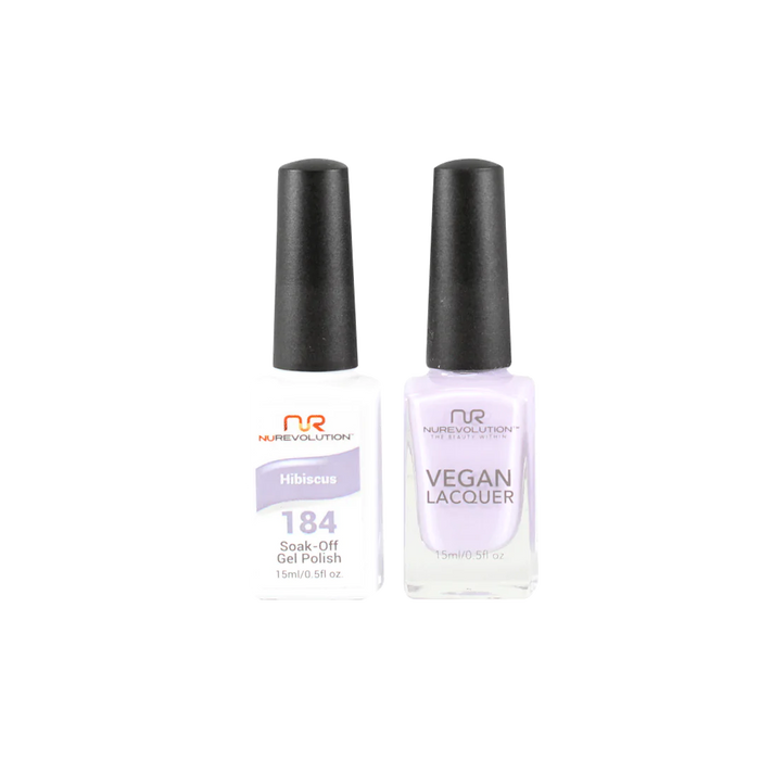 NuRevolution Gel Polish + Nail Lacquer, 184, Hibiscus, 0.5oz