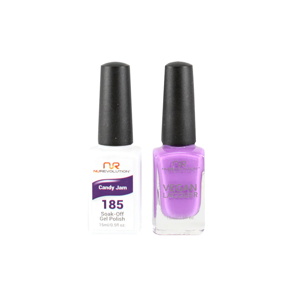 NuRevolution Gel Polish + Nail Lacquer, 185, Candy Jam, 0.5oz
