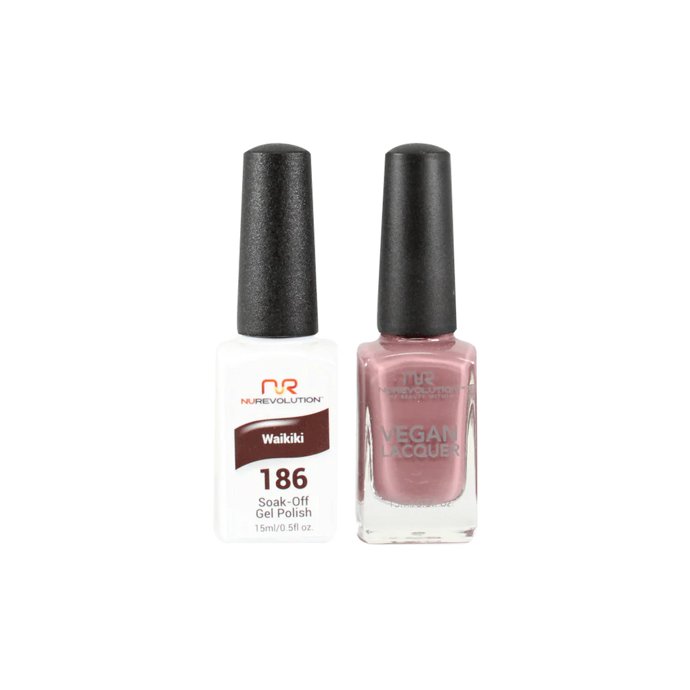 NuRevolution Gel Polish + Nail Lacquer, 186, Waikiki, 0.5oz