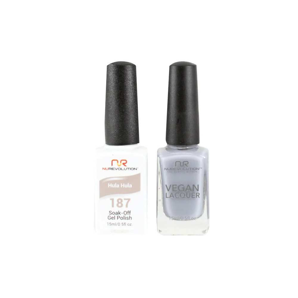 NuRevolution Gel Polish + Nail Lacquer, 187, Hula Hula, 0.5oz