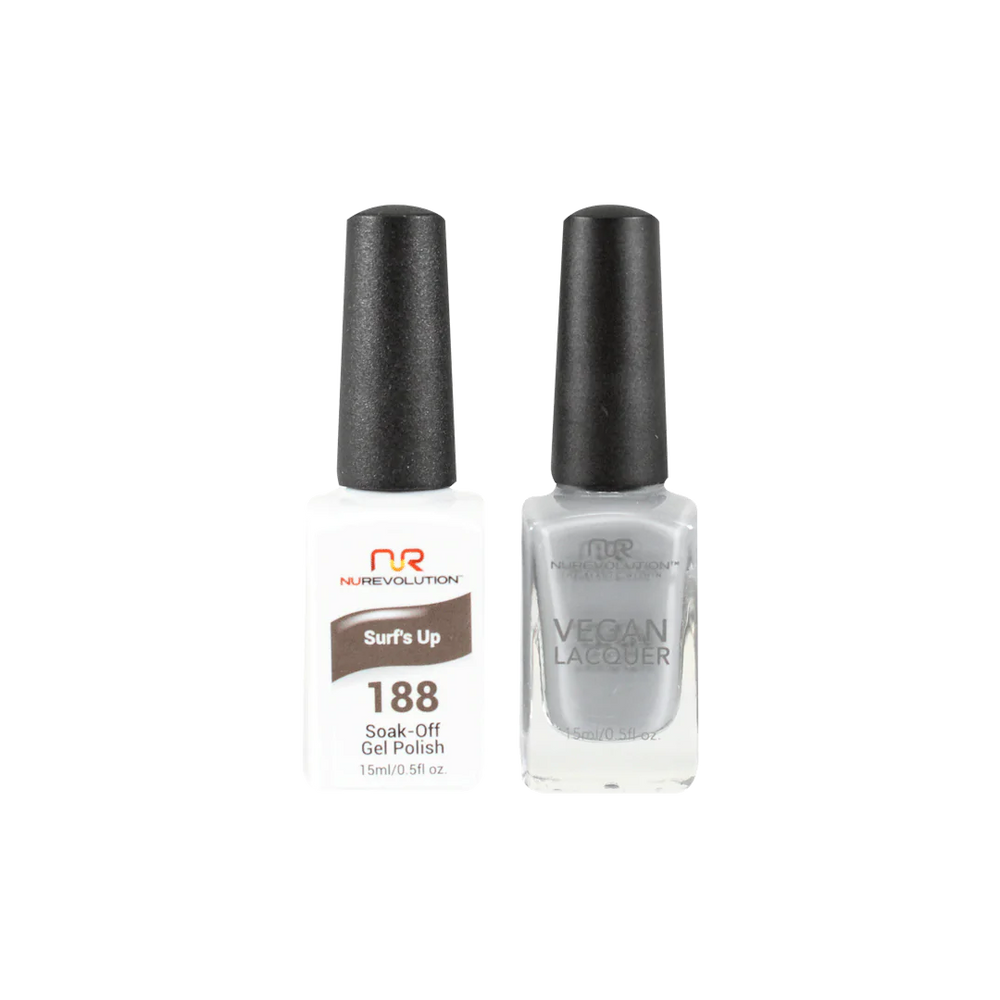 NuRevolution Gel Polish + Nail Lacquer, 188, Surf's Up, 0.5oz