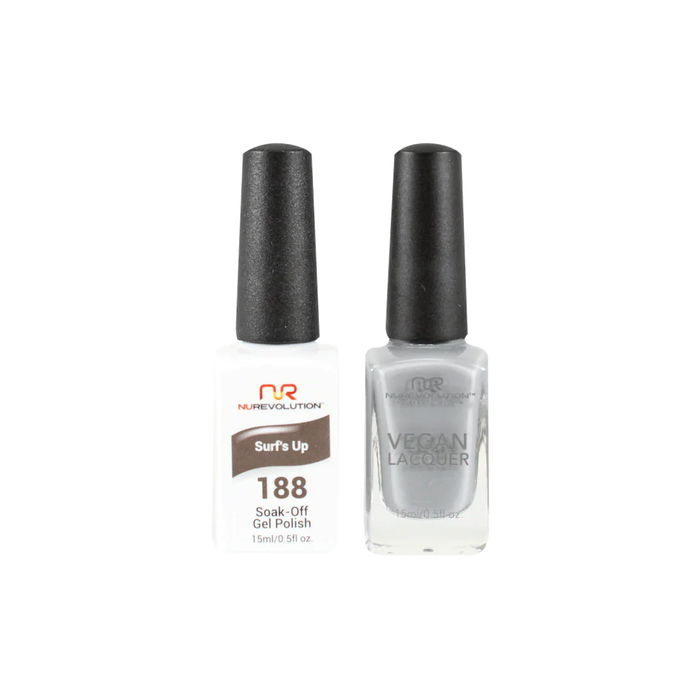 NuRevolution Gel Polish + Nail Lacquer, 188, Surf's Up, 0.5oz