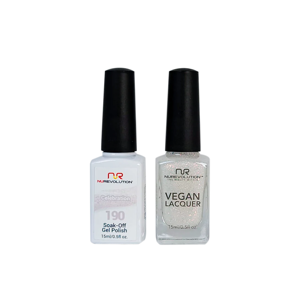 NuRevolution Gel Polish + Nail Lacquer, 190, Celebration, 0.5oz