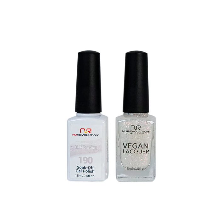 NuRevolution Gel Polish + Nail Lacquer, 190, Celebration, 0.5oz