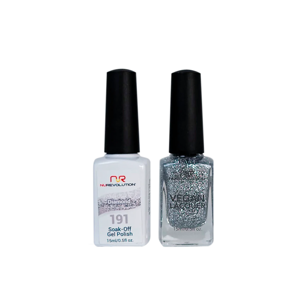 NuRevolution Gel Polish + Nail Lacquer, 191, Diamond, 0.5oz
