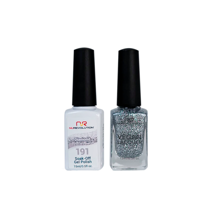 NuRevolution Gel Polish + Nail Lacquer, 191, Diamond, 0.5oz