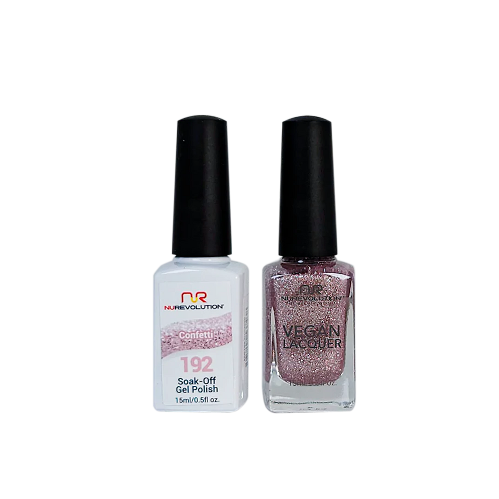 NuRevolution Gel Polish + Nail Lacquer, 192, Confetti, 0.5oz