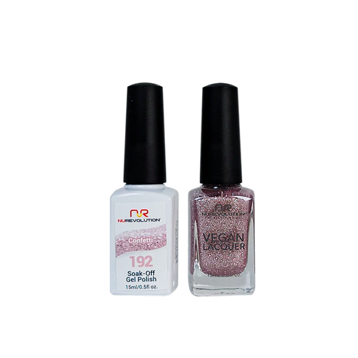 NuRevolution Gel Polish + Nail Lacquer, 192, Confetti, 0.5oz