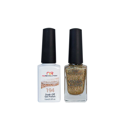 NuRevolution Gel Polish + Nail Lacquer, 194, Masquerade, 0.5oz