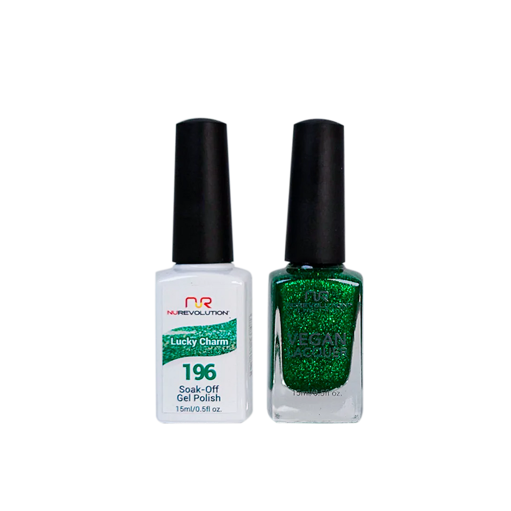 NuRevolution Gel Polish + Nail Lacquer, 196, Lucky Charm, 0.5oz