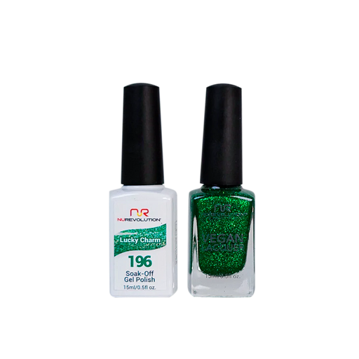 NuRevolution Gel Polish + Nail Lacquer, 196, Lucky Charm, 0.5oz