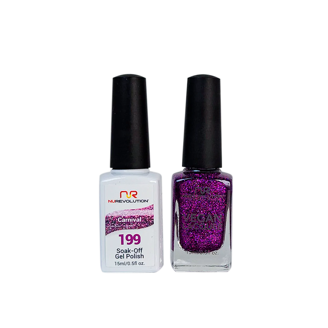 NuRevolution Gel Polish + Nail Lacquer, 199, Carnival, 0.5oz