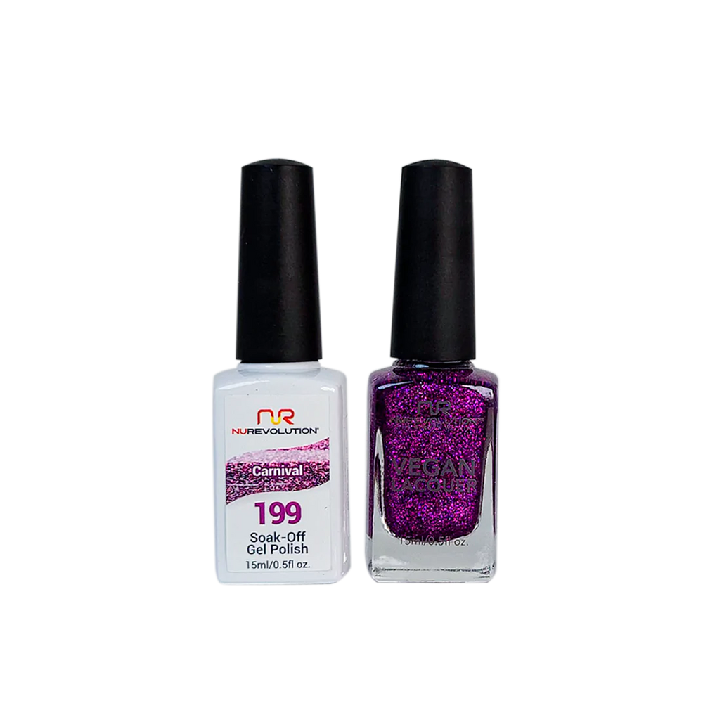 NuRevolution Gel Polish + Nail Lacquer, 199, Carnival, 0.5oz