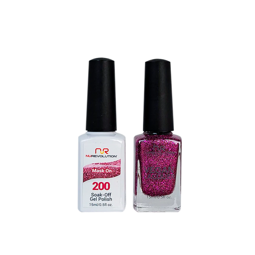 NuRevolution Gel Polish + Nail Lacquer, 200, Mask On, 0.5oz