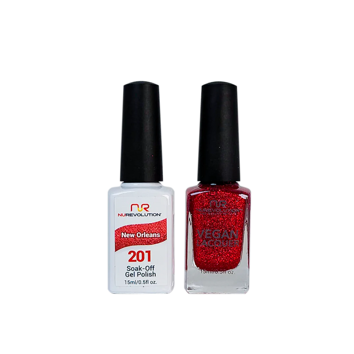 NuRevolution Gel Polish + Nail Lacquer, 201, New Orleans, 0.5oz