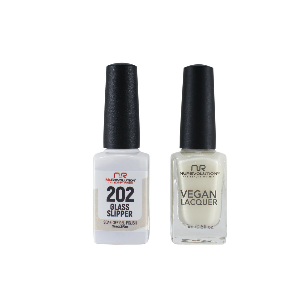 NuRevolution Gel Polish + Nail Lacquer, 202, Glass Sleeper, 0.5oz