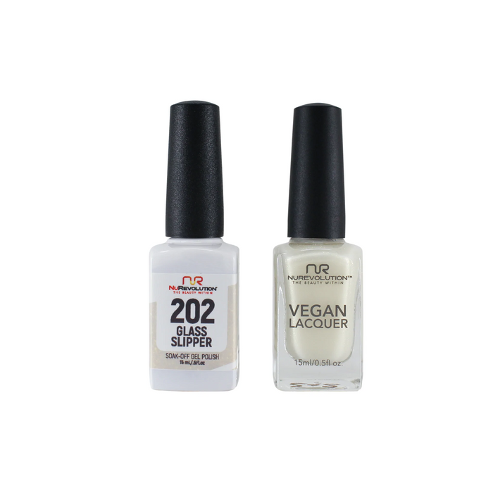 NuRevolution Gel Polish + Nail Lacquer, 202, Glass Sleeper, 0.5oz