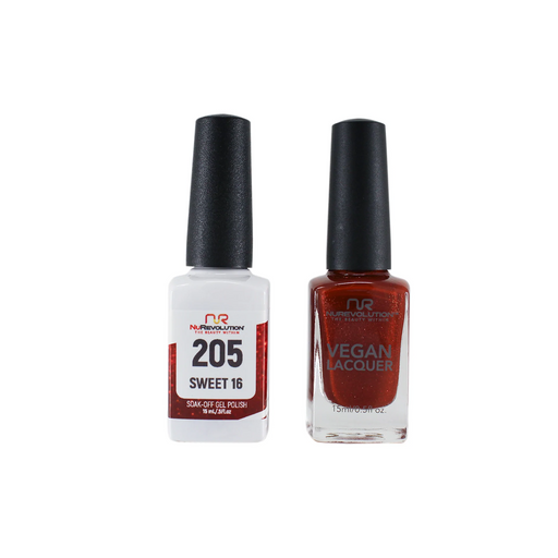 NuRevolution Gel Polish + Nail Lacquer, 205, Sweet 16, 0.5oz