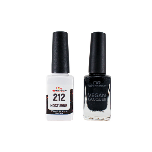 NuRevolution Gel Polish + Nail Lacquer, 212, Nocturne, 0.5oz