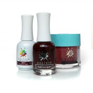 Gelivia 3in1 Dipping Powder + Gel Polish + Nail Lacquer, 817, Burgundy’s Night OK0916MN