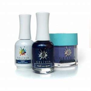 Gelivia 3in1 Dipping Powder + Gel Polish + Nail Lacquer, 842, Rhapsody in Blue, OK0916MN