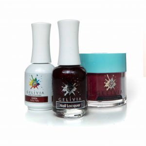 Gelivia 3in1 Dipping Powder + Gel Polish + Nail Lacquer, 856, Ruby Falls, OK0916MN