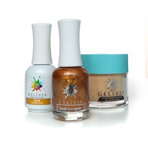 Gelivia 3in1 Dipping Powder + Gel Polish + Nail Lacquer, 858, Goldern Dust OK0916MN