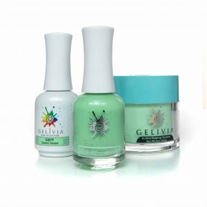 Gelivia 3in1 Dipping Powder + Gel Polish + Nail Lacquer, 879, Green Desire OK0916MN