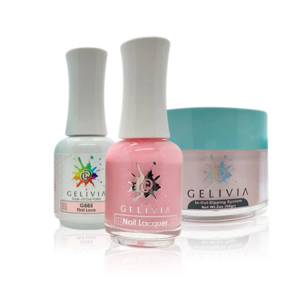 Gelivia 3in1 Dipping Powder + Gel Polish + Nail Lacquer, 885, First Love OK0916MN