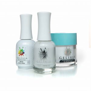 Gelivia 3in1 Dipping Powder + Gel Polish + Nail Lacquer, 919, Snow White, OK0916MN