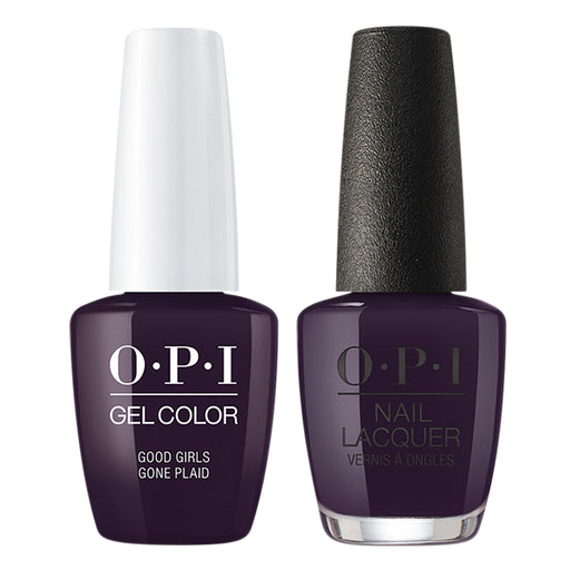 OPI GelColor And Nail Lacquer, Scotland Fall 2019 Collection, U16, Good Girls Gone Plaid, 0.5oz OK0613VD