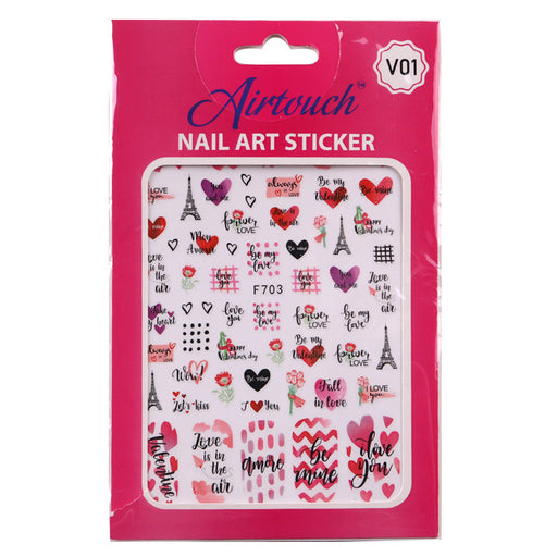 Airtouch Nail Art Sticker, Valentine Collection, V01, F703