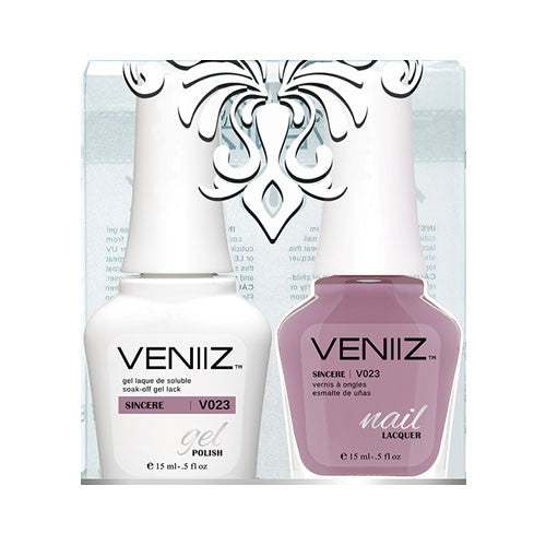 V023 - Veniiz Gel Polish + Nail Lacquer, Sincere, 0.5oz