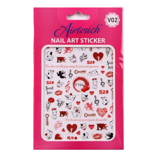 Airtouch Nail Art Sticker, Valentine Collection, V02, F704