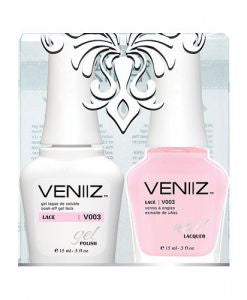 V003 - Veniiz Gel Polish + Nail Lacquer, Lace, 0.5oz