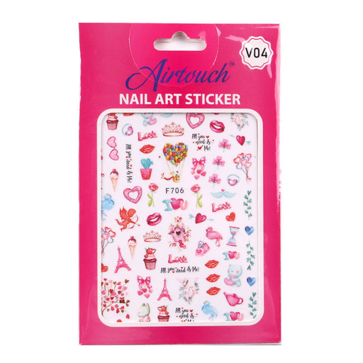 Airtouch Nail Art Sticker, Valentine Collection, V04, F706