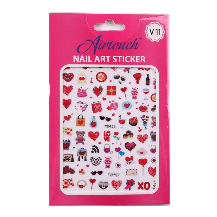 Airtouch Nail Art Sticker, Valentine Collection, V11, WG456