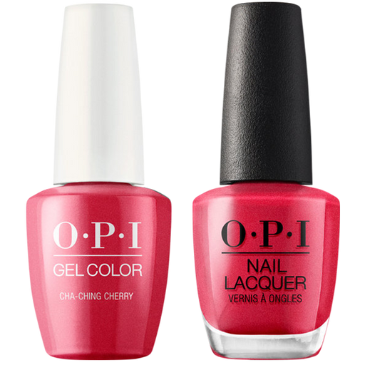 OPI GelColor And Nail Lacquer, Make It Iconic Collection, V12, Cha-Ching Cherry, 0.5oz KK1005