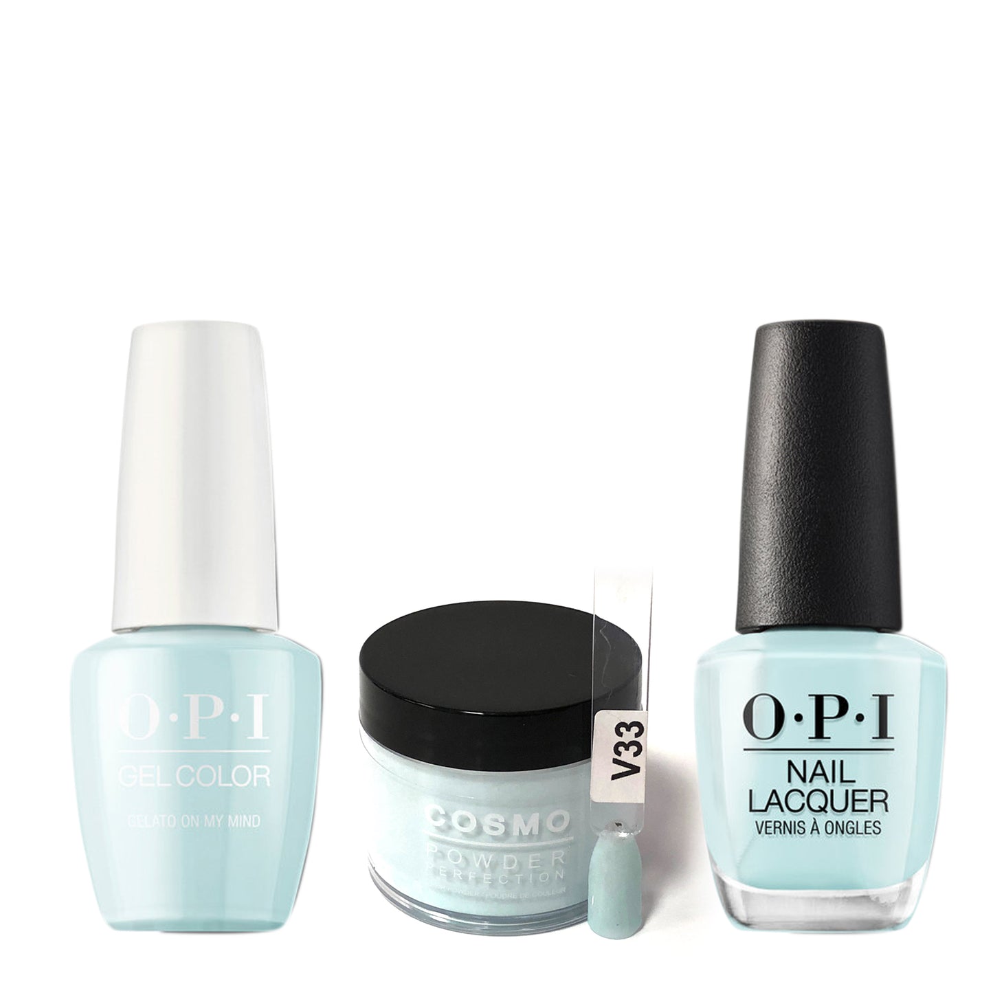 Cosmo 3in1 Dipping Powder + Gel Polish + Nail Lacquer (Matching OPI), 2oz, CV33