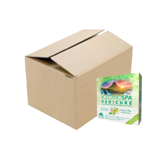 Volcano Spa Pedicure 5 Step, CASE, Green Tea & Aloe Vera, 36 kits/case OK0927VD