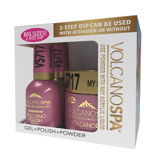 Volcano Spa 3in1 Acylic/Dipping Powder + Gel Polish + Nail Lacquer, VS717, My Fair Lady OK0812VD