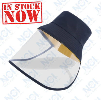 Hat With Face Shield, Nylon Polyester, BLACK OK0330VD