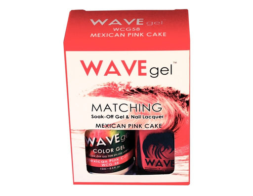 Wave Gel Nail Lacquer + Gel Polish, 058, Mexican Pink Cake, 0.5oz OK1129